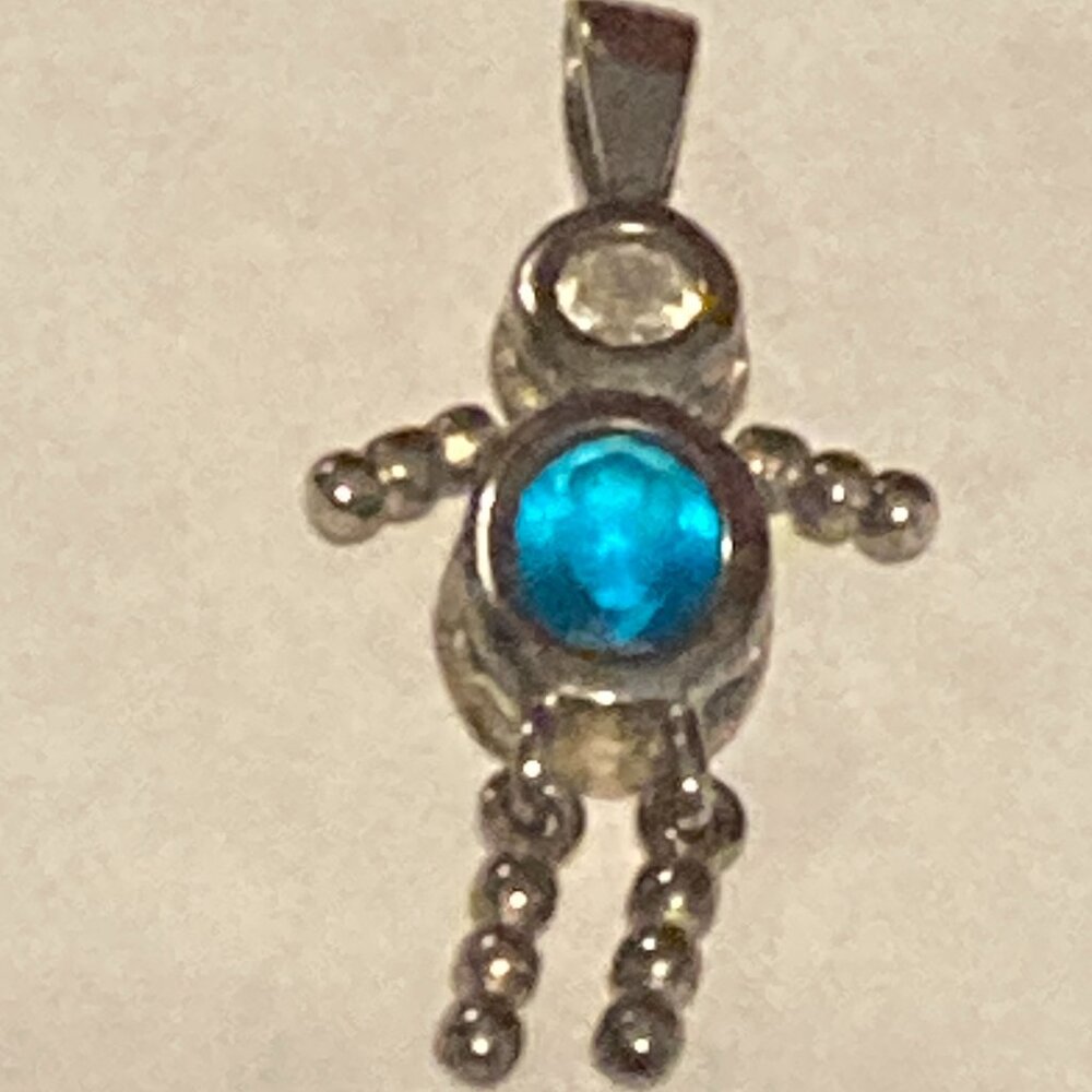 .925 silver December Birthstone Charm